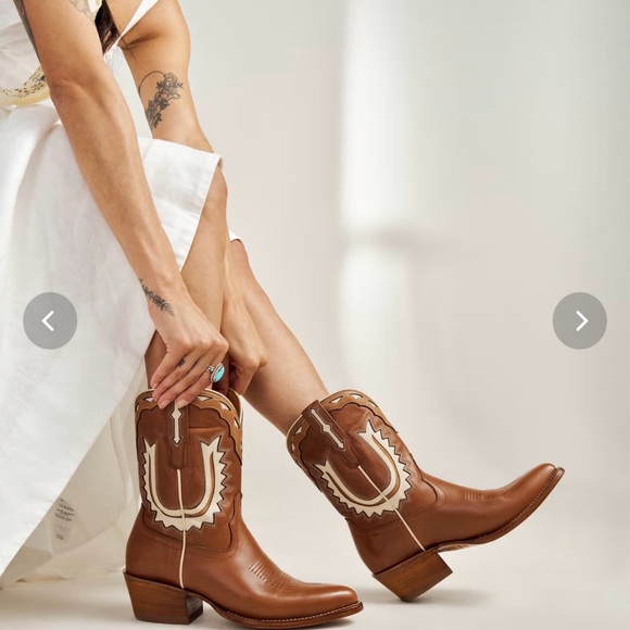 🔥🔥🔥The Jolene Tecovas Brown Western Cowboy Boots in caramel/bone🔥🔥🔥 - Picture 5 of 7